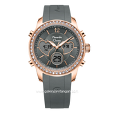 Alexandre Christie AC 9399 LH Grey Rosegold Rubber Strap